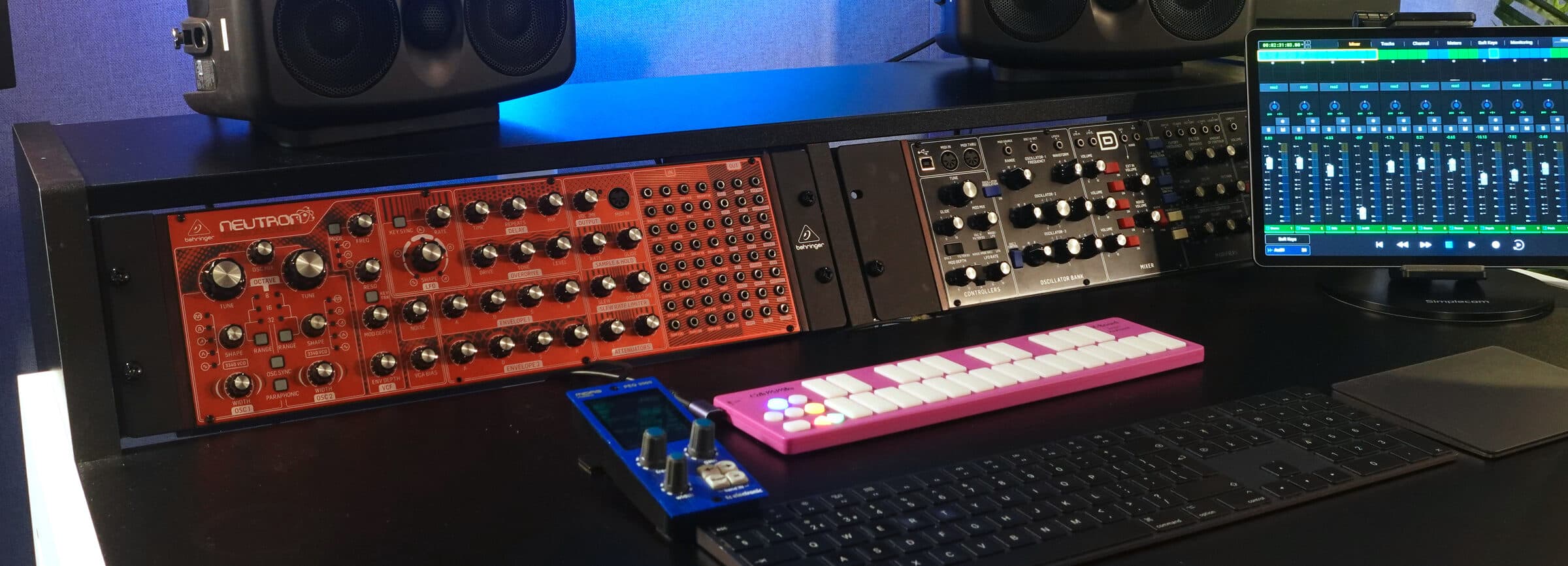 Ultra-wide panorama of the mastering room